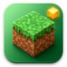Minecraft APK logo — pixel-art grass block in grass-green and gold